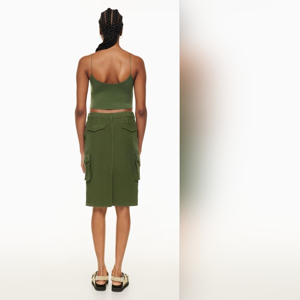 🫒 Aritzia Wilfred Free Cotton Lyocell Havasu Cargo Skirt, 8 - Picture 14 of 17